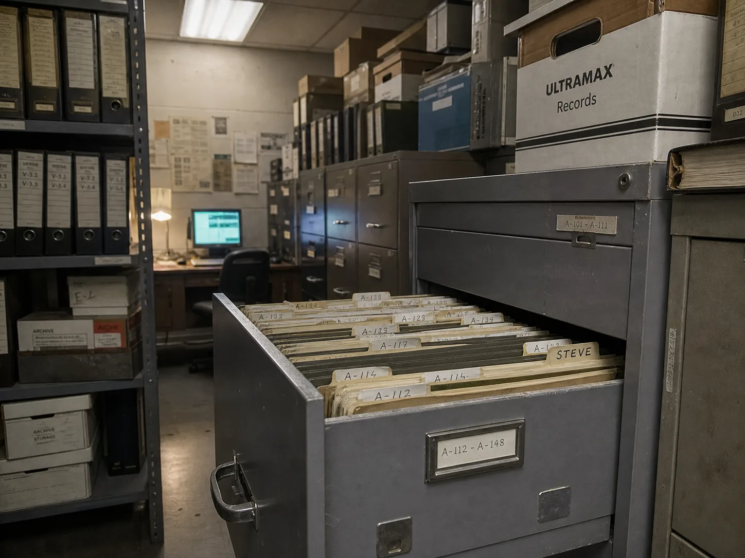 Employee records room photograph