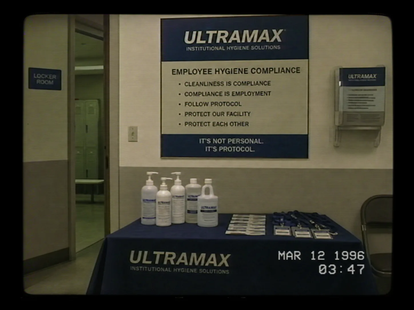 Degraded training video still